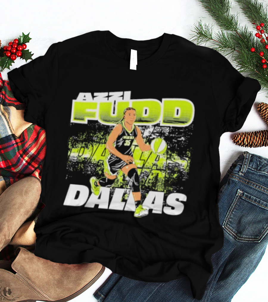 Azzi Fudd Dallas Wings WNBA Dribble Action T-Shirt