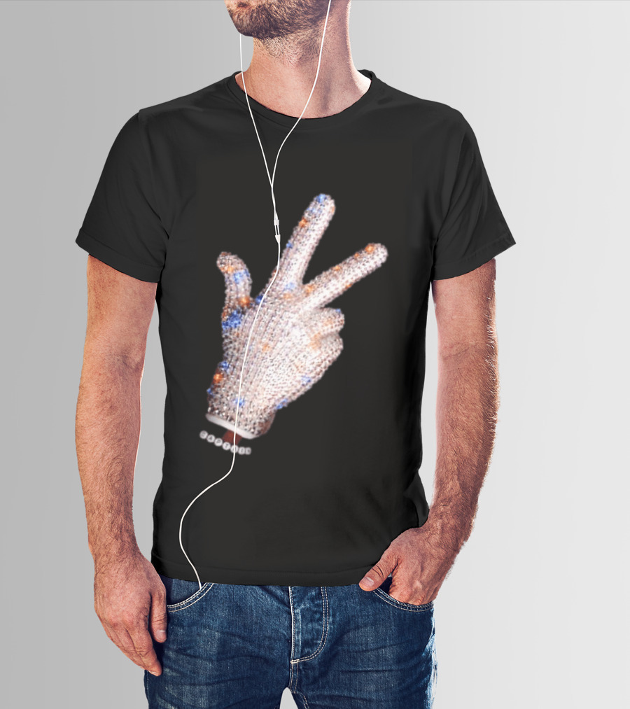 Captain Iceman New York Knicks Drake Iceman Sequined Glove Hand Gesture T-Shirt