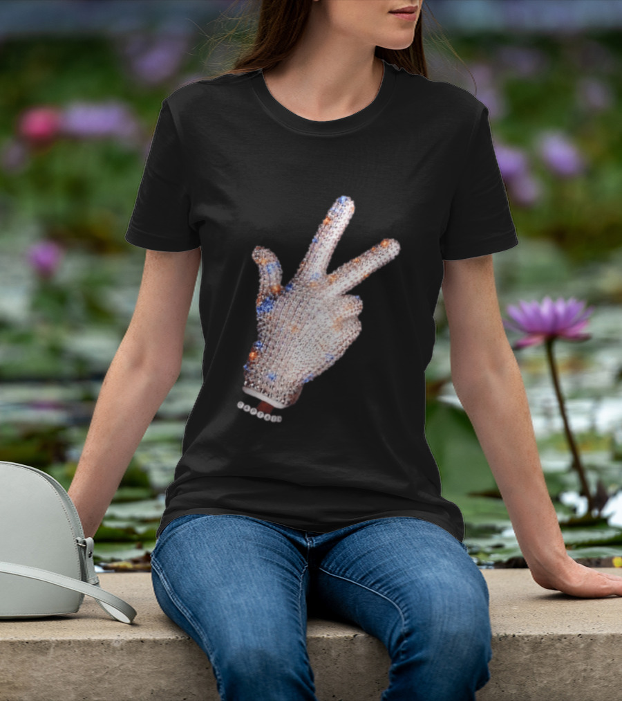 Captain Iceman New York Knicks Drake Iceman Sequined Glove Hand Gesture T-Shirt