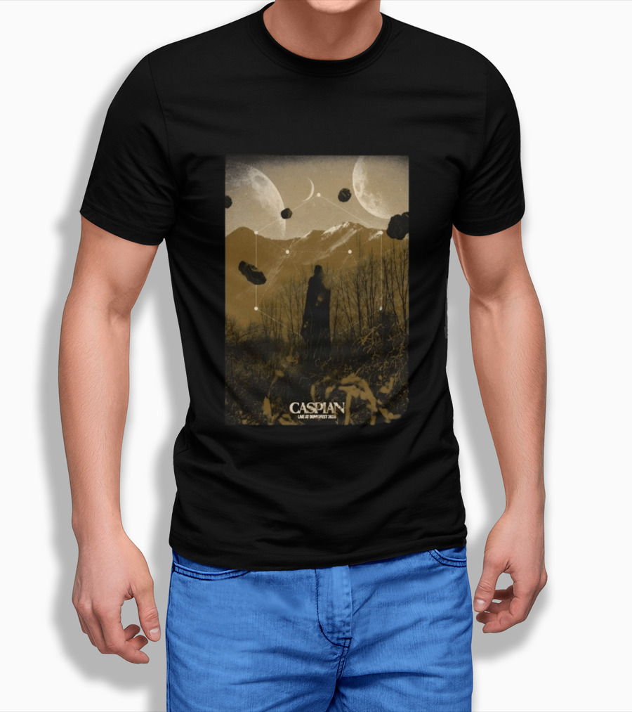 Caspian Zottegem Belgium Live At DunkFest 2026 Celestial Mountain Scene T-Shirt