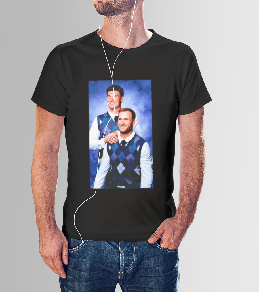 Kirk Cousins Fernando Mendoza Raiders Step Brothers Argyle Sweater Duo T-Shirt