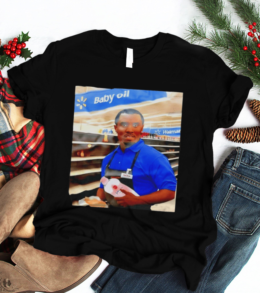 Walmart Baby Oil Diddy Employee Aisle T-Shirt