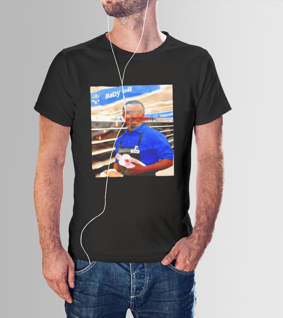 Walmart Baby Oil Diddy Employee Aisle T-Shirt