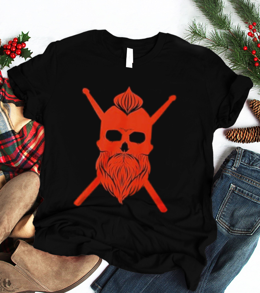 Drummer Skull Crossed Drumsticks Stealing Until Nobody's T-Shirt