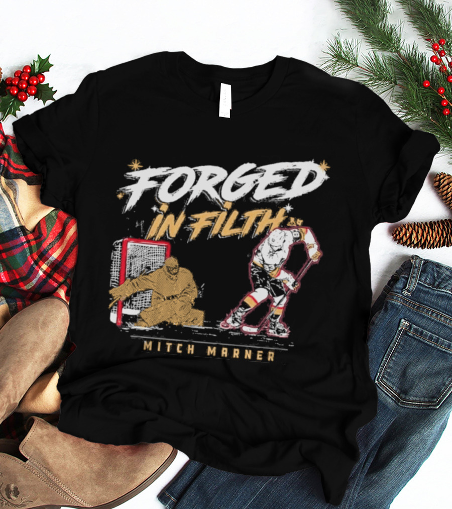 Forged In Filth Mitch Marner Hockey Player Motif T-Shirt