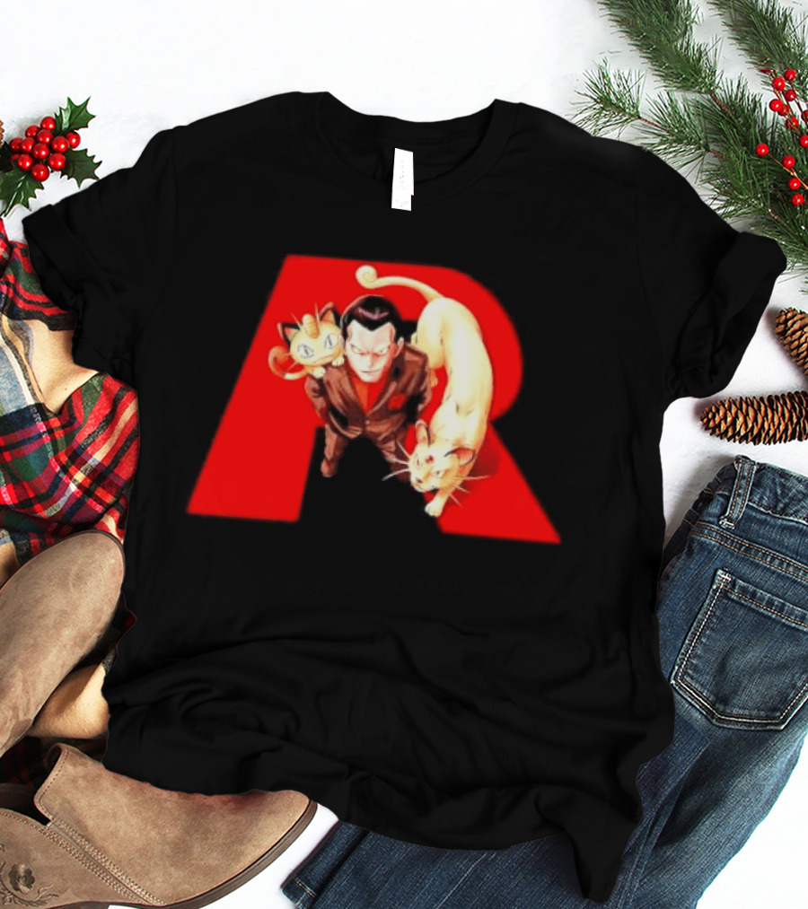 Giovanni Team Rocket Meowth Persian Pokémon Anime Fanart T-Shirt