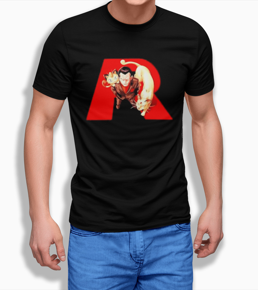 Giovanni Team Rocket Meowth Persian Pokémon Anime Fanart T-Shirt