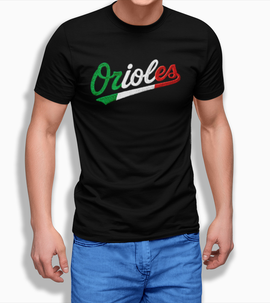 Orioles Italian Heritage Night Giveaway 2026 Flag T-Shirt