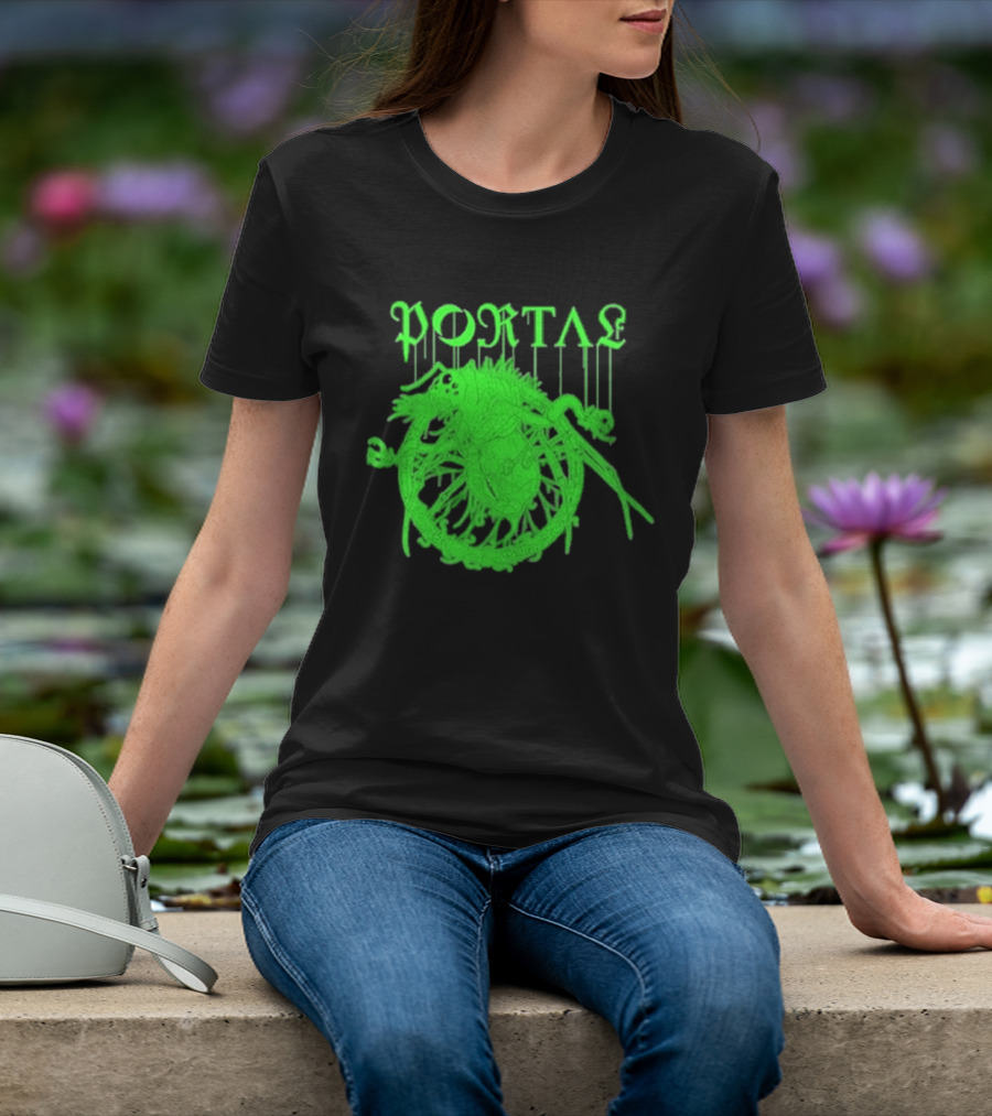 Portal Arachidonic Acid Sci Fi Creature Green Dripping T-Shirt