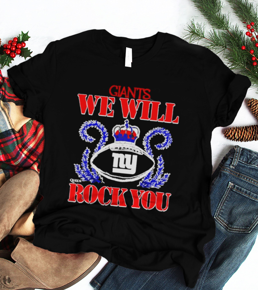 Giants We Will Rock You 2026 NY Tri Blend Homage Schedule Queen T-Shirt