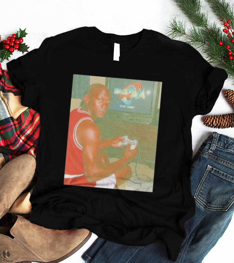 Space Jam Play Game Michael Jordan Gaming Scene T-Shirt
