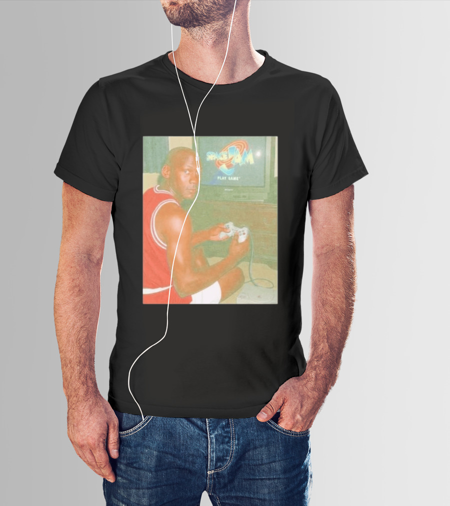 Space Jam Play Game Michael Jordan Gaming Scene T-Shirt