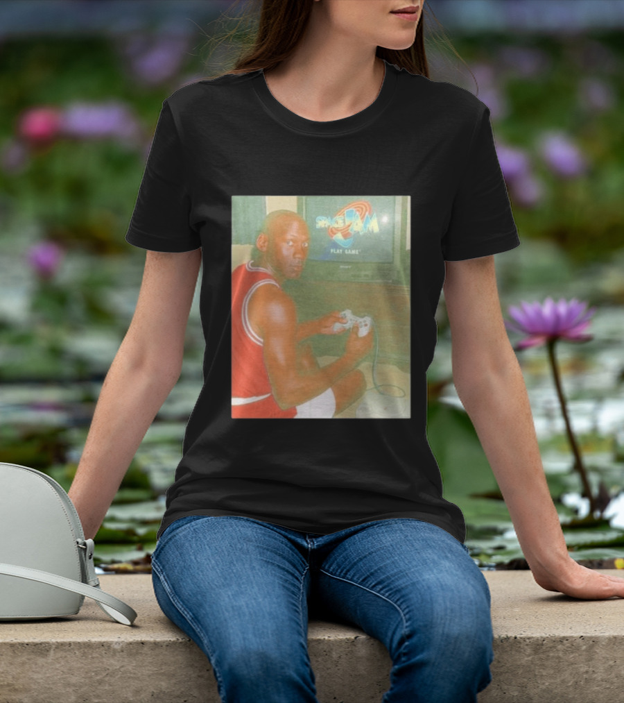 Space Jam Play Game Michael Jordan Gaming Scene T-Shirt