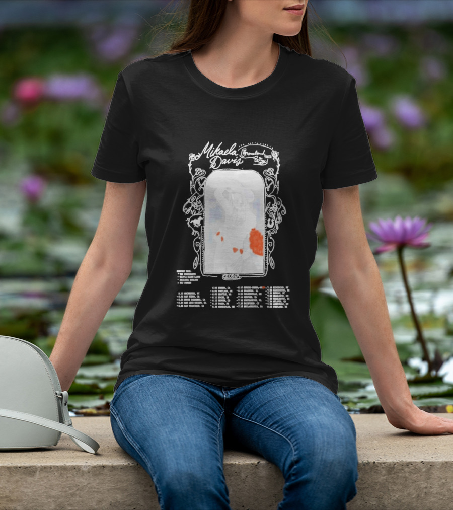 Mikaela Davis Graceland Way Tour 2026 With Dates And Rose Accents T-Shirt