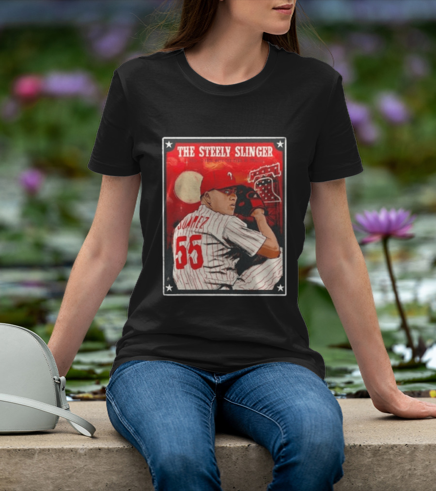 Philadelphia Phillies Ranger Suarez Steely Slinger 55 Baseball T-Shirt