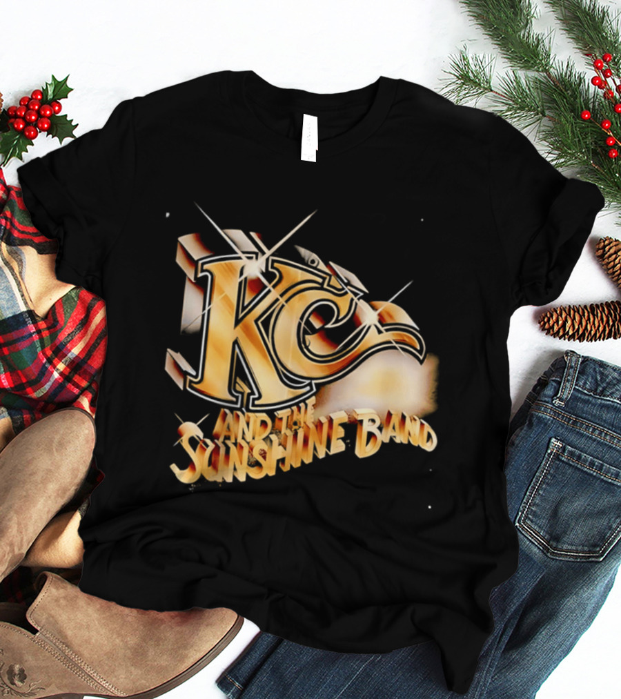 KC And The Sunshine Band Gold Logo Retro Disco T-Shirt
