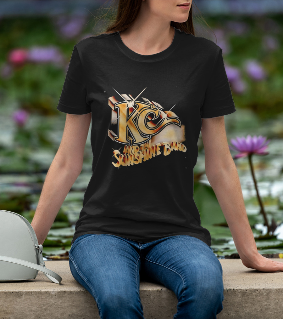 KC And The Sunshine Band Gold Logo Retro Disco T-Shirt