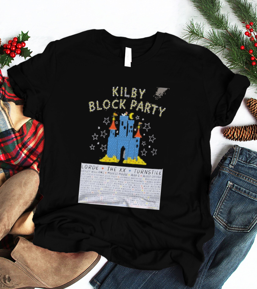 Kilby Block Party Salt Lake City May 17 2026 The XX Turnstile Alex G Blood Orange Stars Castle T-Shirt