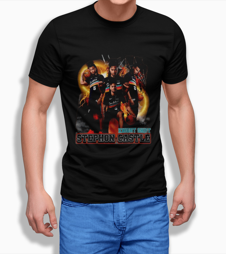Knight Shift Stephon Castle San Antonio Spurs Basketball Star T-Shirt