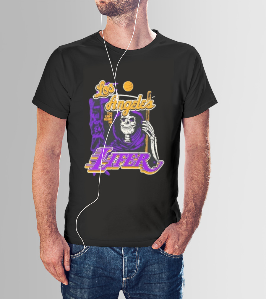 Los Angeles Lakers Lifer You Can't Guard Me Skeleton Basketball T-Shirt