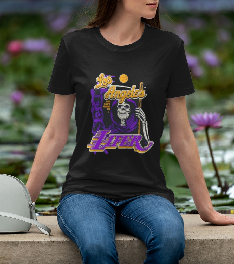 Los Angeles Lakers Lifer You Can't Guard Me Skeleton Basketball T-Shirt