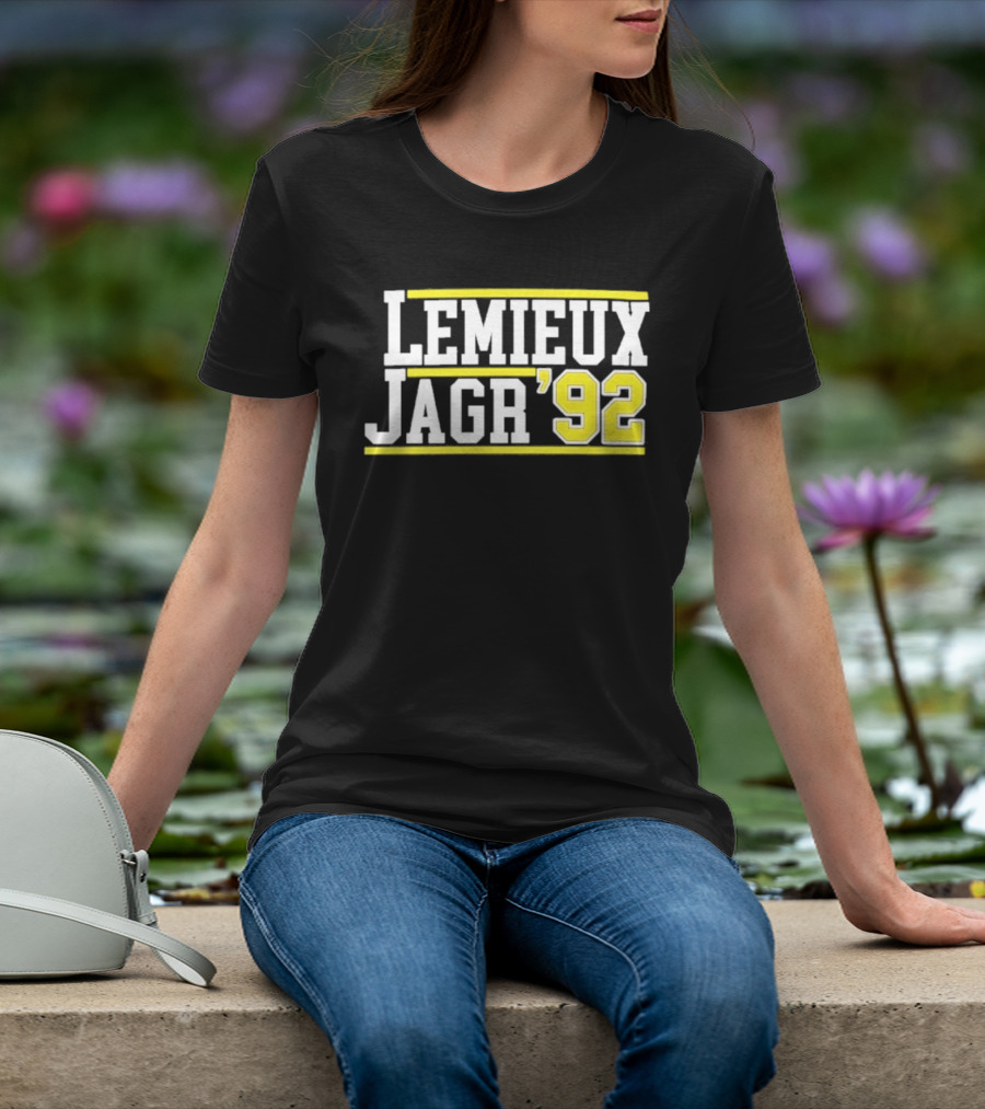 Lemieux Jagr '92 Retro Sports Memorabilia T-Shirt