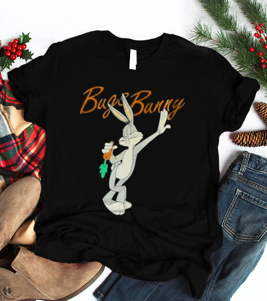 Looney Tunes Bugs Bunny Carrot Character Retro Animation T-Shirt