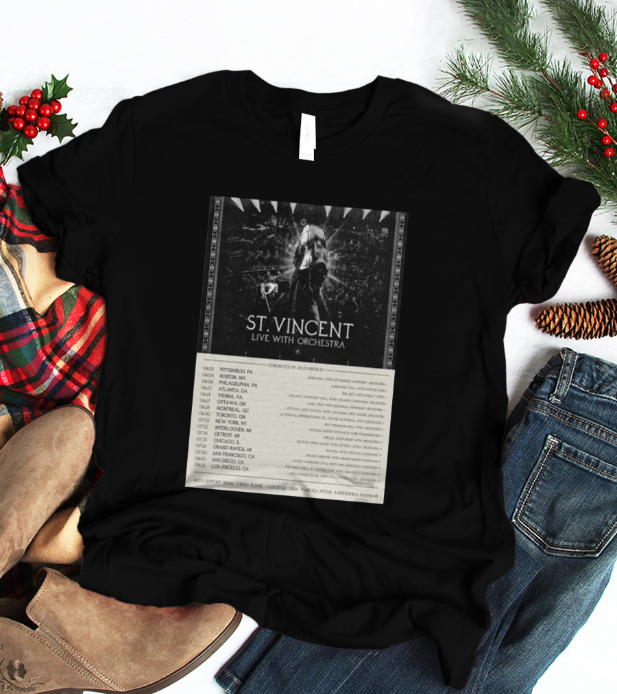 St Vincent Live With Orchestra 2026 Tour Conducted By Jules Buckley Dates And Locations T-Shirt