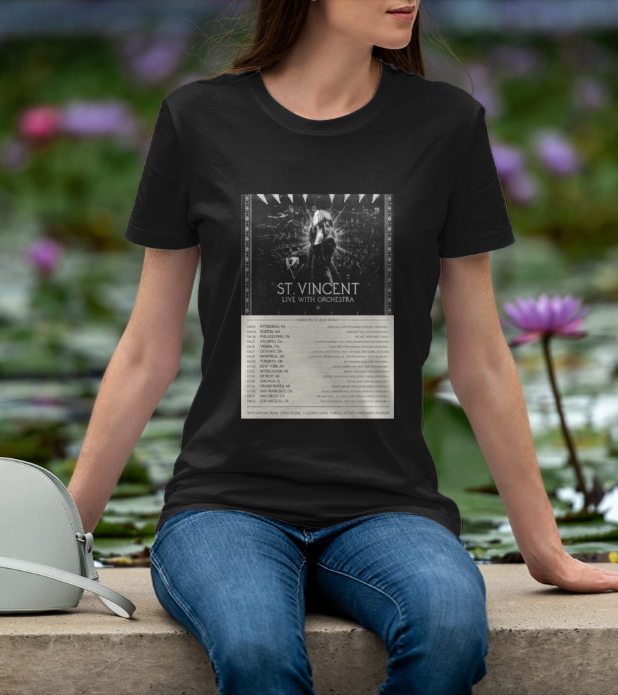 St Vincent Live With Orchestra 2026 Tour Conducted By Jules Buckley Dates And Locations T-Shirt