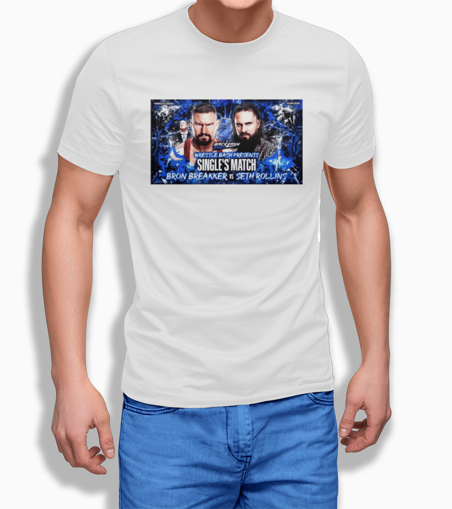 Backlash Tampa Wrestle Bash Presents Single's Match Bron Breakker Vs Seth Rollins T-Shirt
