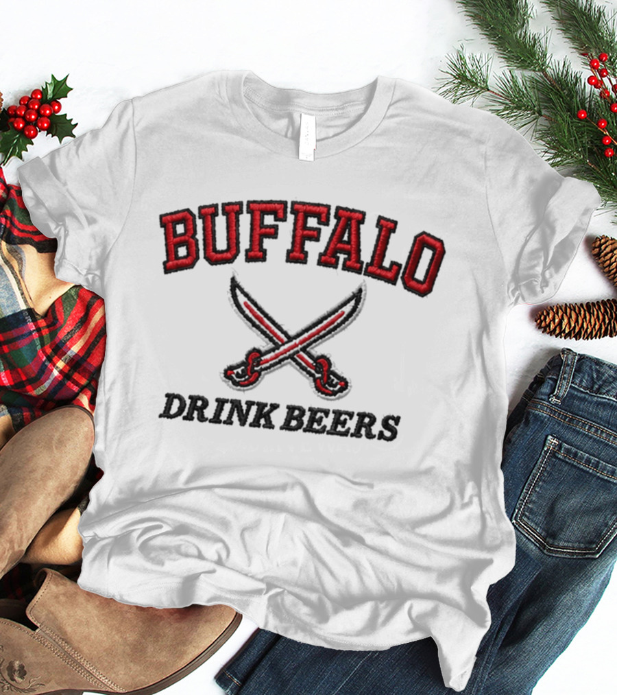 Buffalo Drink Beers Crossed Swords Rasmus Dahlin T-Shirt