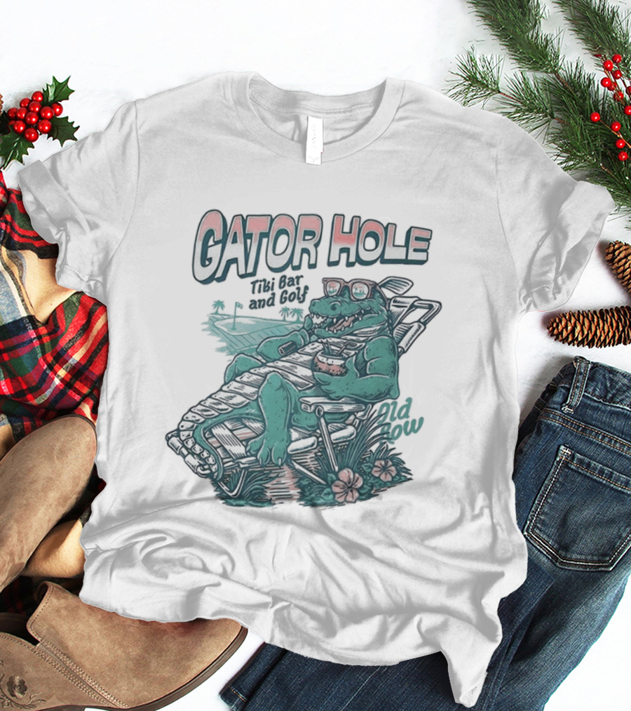 Gator Hole Tibi Bar Golf Crocodile Relax T-Shirt