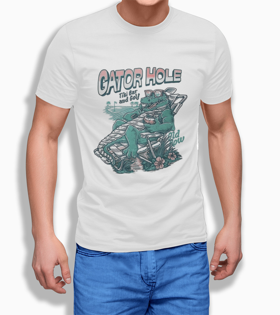 Gator Hole Tibi Bar Golf Crocodile Relax T-Shirt