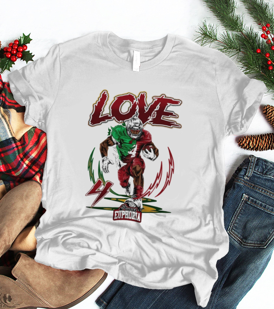 Jeremiyah Love Euphoria 4 Football T-Shirt