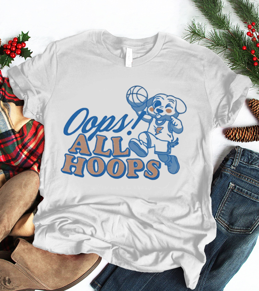Oops All Hoops Oklahoma City Thunder Playful Dog Basketball T-Shirt