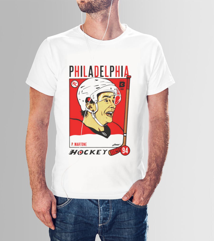 Philadelphia Flyers P Martone 94 Hockey Player T-Shirt