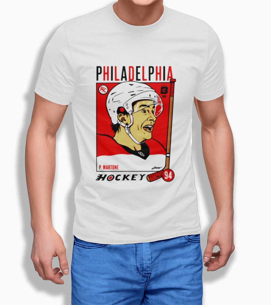 Philadelphia Flyers P Martone 94 Hockey Player T-Shirt