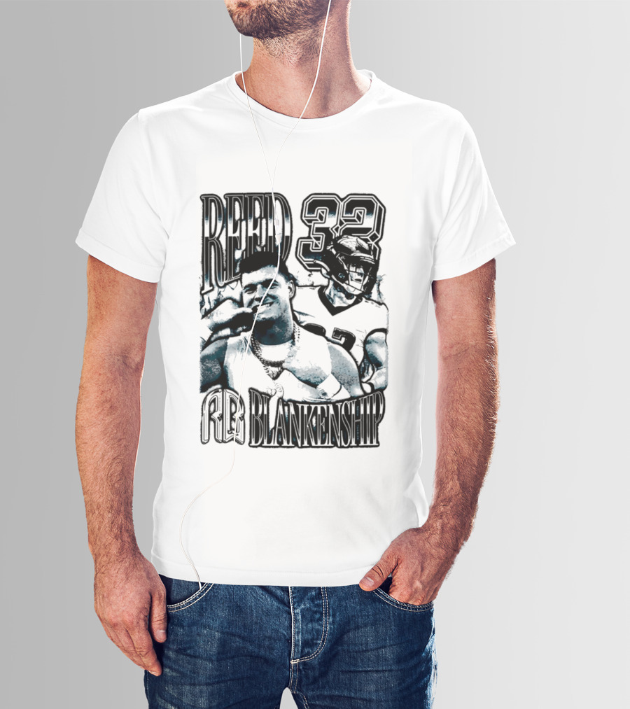 Reed Blankenship 32 Eagles Player Collage T-Shirt