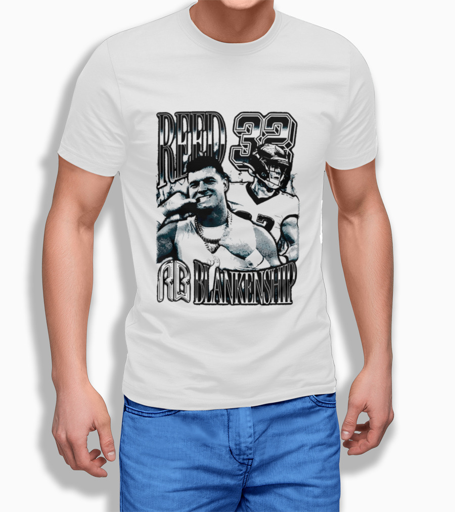 Reed Blankenship 32 Eagles Player Collage T-Shirt