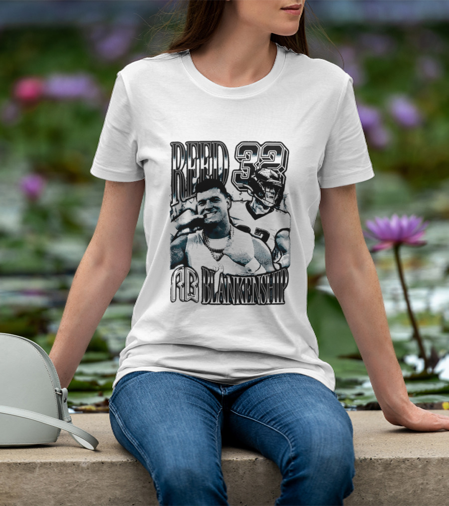 Reed Blankenship 32 Eagles Player Collage T-Shirt
