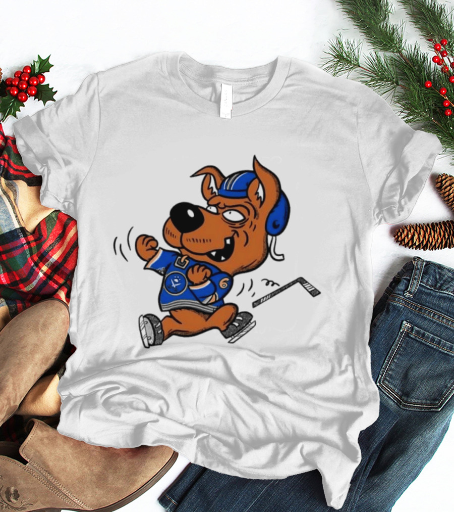 Scrappy Doo Buffalo Sabres Hockey Cartoon T-Shirt