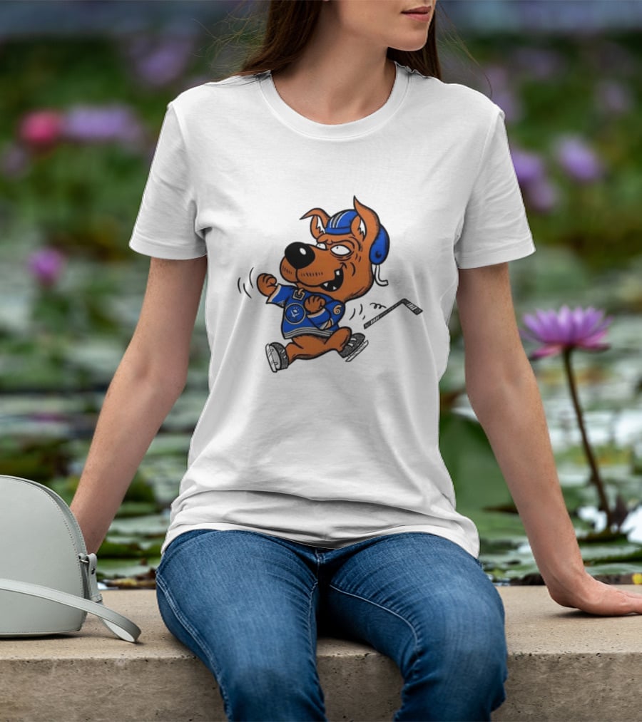 Scrappy Doo Buffalo Sabres Hockey Cartoon T-Shirt
