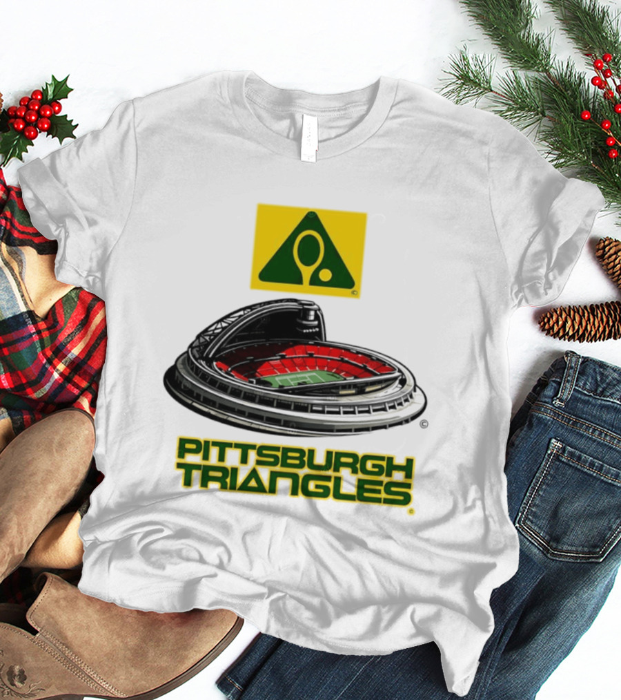 Pittsburgh Triangles Civic Arena Tennis Logo Roof Open T-Shirt