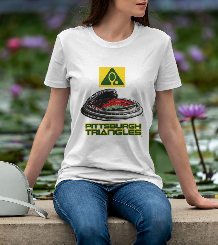 Pittsburgh Triangles Civic Arena Tennis Logo Roof Open T-Shirt