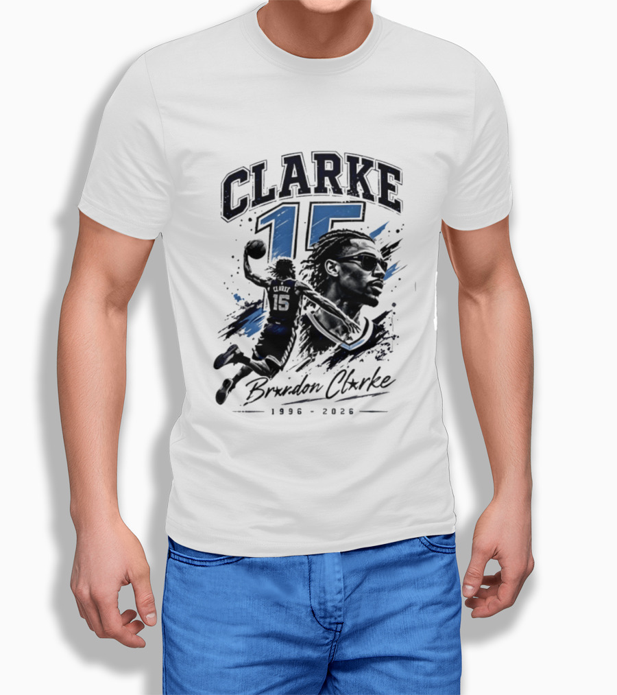 Brandon Clarke 1996 2026 Memphis Grizzlies Number 15 Commemorative NBA T-Shirt