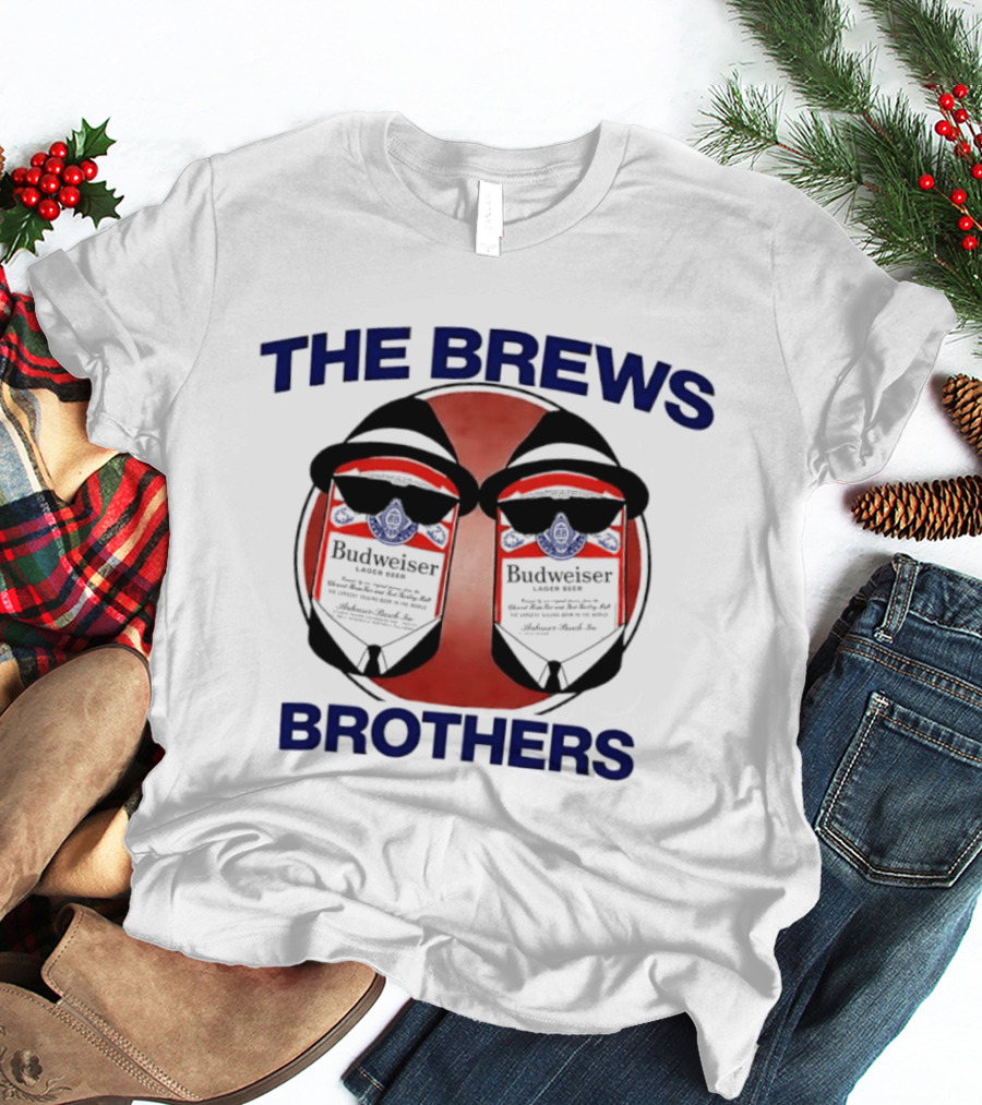 Budweiser The Brews Brothers Parody Iconic Red Label Duo T-Shirt