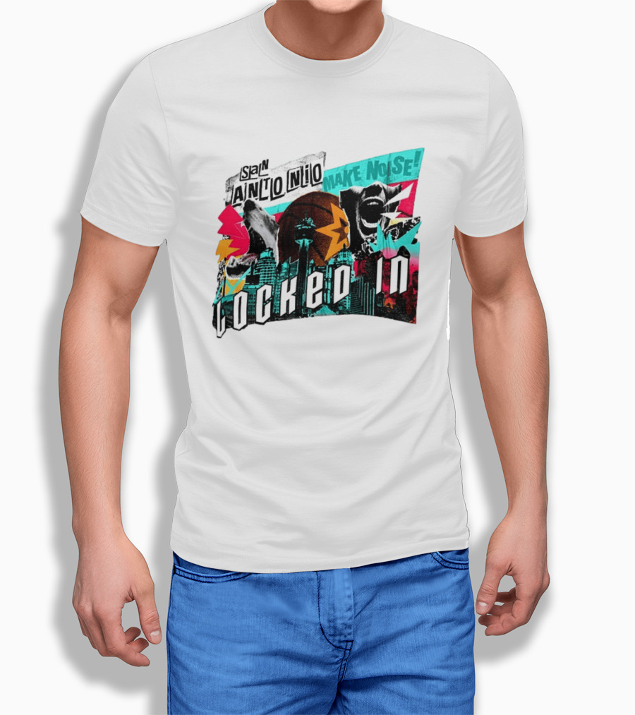 San Antonio Spurs Locked In Make Noise Basketball T-Shirt