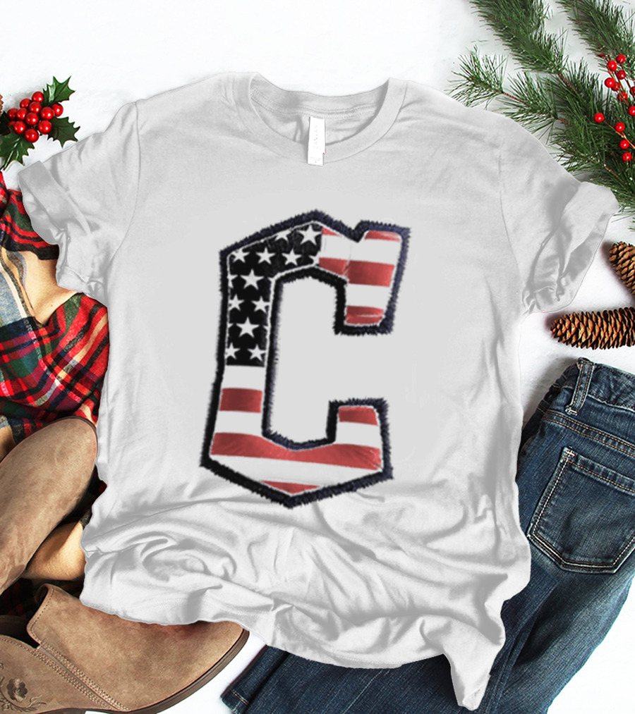 Cleveland Guardians American Flag Hat 2026 Patriotic Giveaway T-Shirt