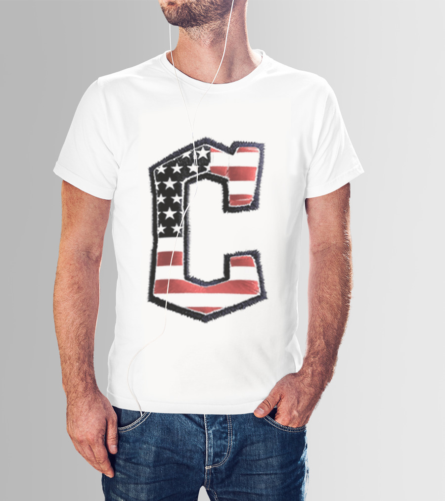 Cleveland Guardians American Flag Hat 2026 Patriotic Giveaway T-Shirt