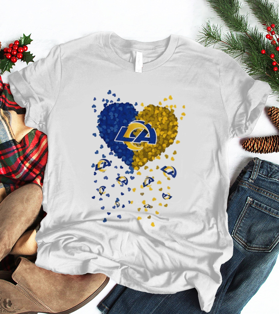 Los Angeles Rams Heart Logo 2026 Football Fanwear T-Shirt